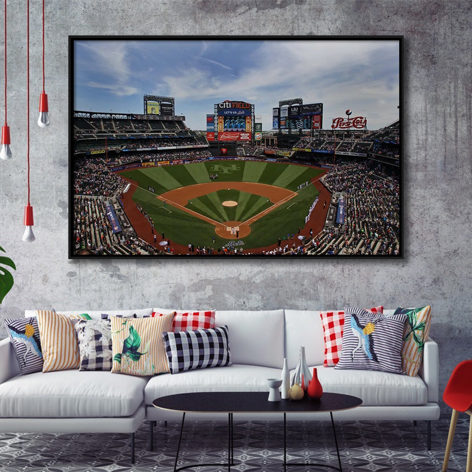Citi Field Stadium, Stadium Canvas, Sport Art, Gift for him, Framed Canvas Prints Wall Art Decor, Framed Picture
