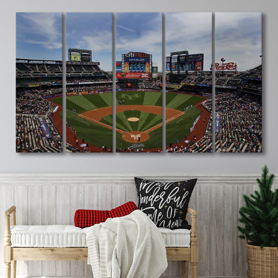 Citi Field Stadium, Stadium Canvas, Sport Art, Gift for him, Multi Panels B, Canvas Prints Wall Art Decor