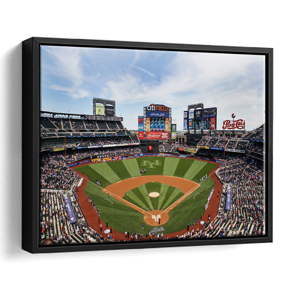 Citi Field Stadium Framed Canvas Prints Wall Art - Painting Canvas, Wall Decor, Canvas Art, Floating Frame
