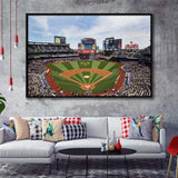 Citi Field Stadium Framed Canvas Prints Wall Art - Painting Canvas, Wall Decor, Canvas Art, Floating Frame