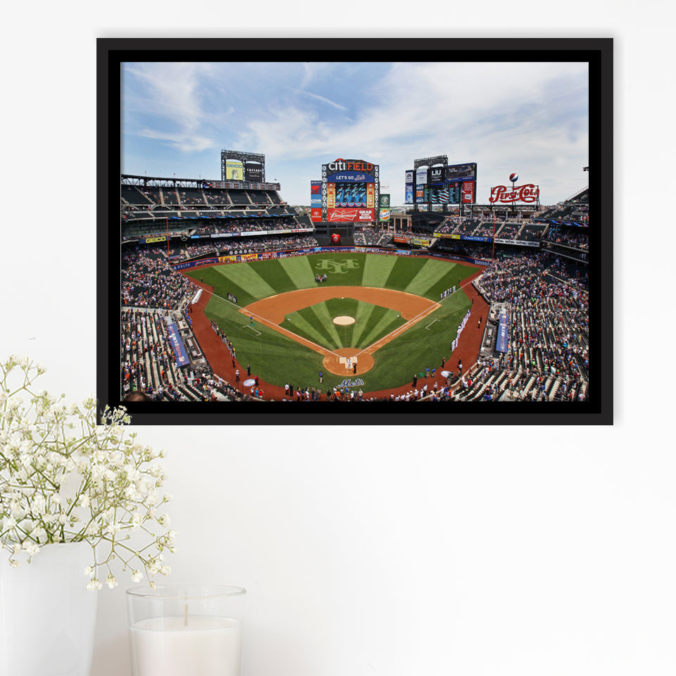 Citi Field Stadium Framed Canvas Prints Wall Art - Painting Canvas, Wall Decor, Canvas Art, Floating Frame