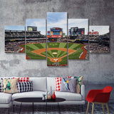 Citi Field Stadium 5 Pieces Canvas Prints Wall Art - Painting Canvas, Multi Panel, Wall Decor, Canvas Art
