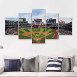 Citi Field Stadium 5 Pieces Canvas Prints Wall Art - Painting Canvas, Multi Panel, Wall Decor, Canvas Art
