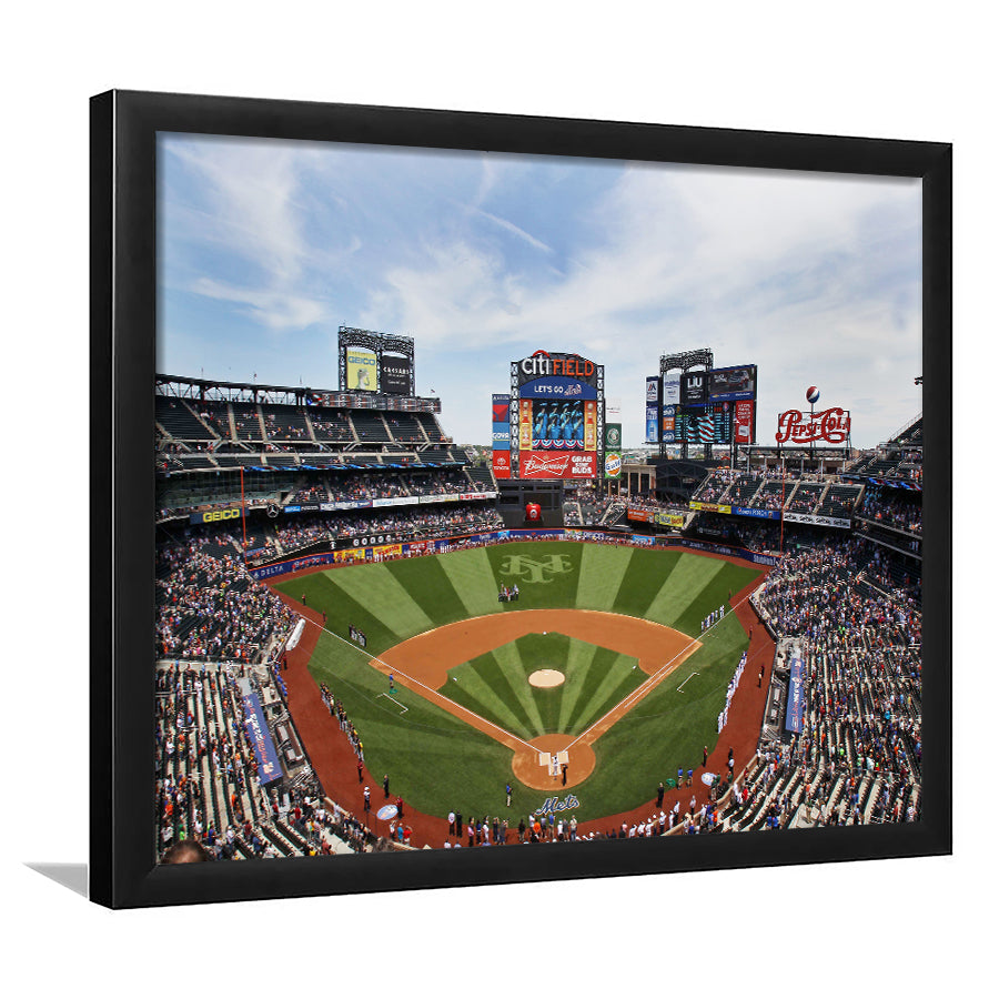 Citi Field Stadium Framed Art Prints Wall Decor - Painting Prints, Wall Art, Framed Picture, Black Frame