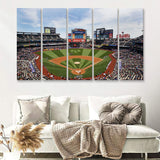 Citi Field Stadium 5 Pieces B Canvas Prints Wall Art - Painting Canvas, Multi Panel, Wall Decor, Canvas Art