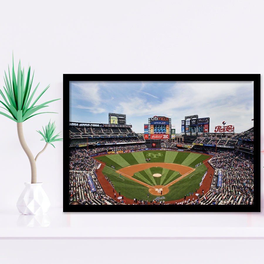 Citi Field Stadium Framed Art Prints Wall Decor - Painting Prints, Wall Art, Framed Picture, Black Frame