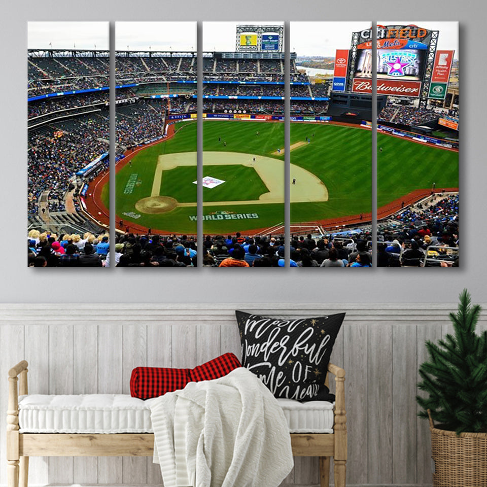 Citi Field in New York City, Stadium Canvas, Sport Art, Gift for him, Multi Panels B, Canvas Prints Wall Art Decor
