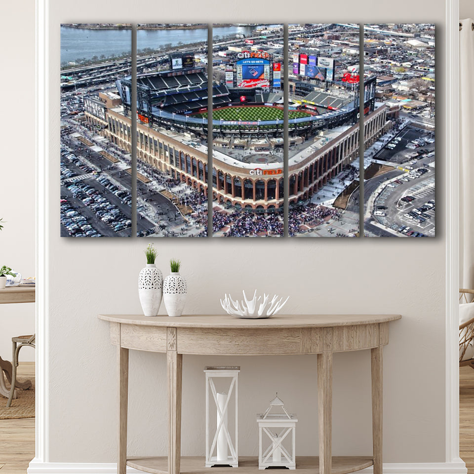 Citi Field in Queens New York, Stadium Canvas, Sport Art, Gift for him, Multi Panels B, Canvas Prints Wall Art Decor