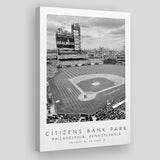 Citizens Bank Park Philadelphia Phillies Baseball Lovers Black And White Art Canvas Prints Wall Art Home Decor