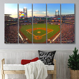 Citizens Bank Park, Stadium Canvas, Sport Art, Gift for him,100 Multi Panels B, Canvas Prints Wall Art Decor