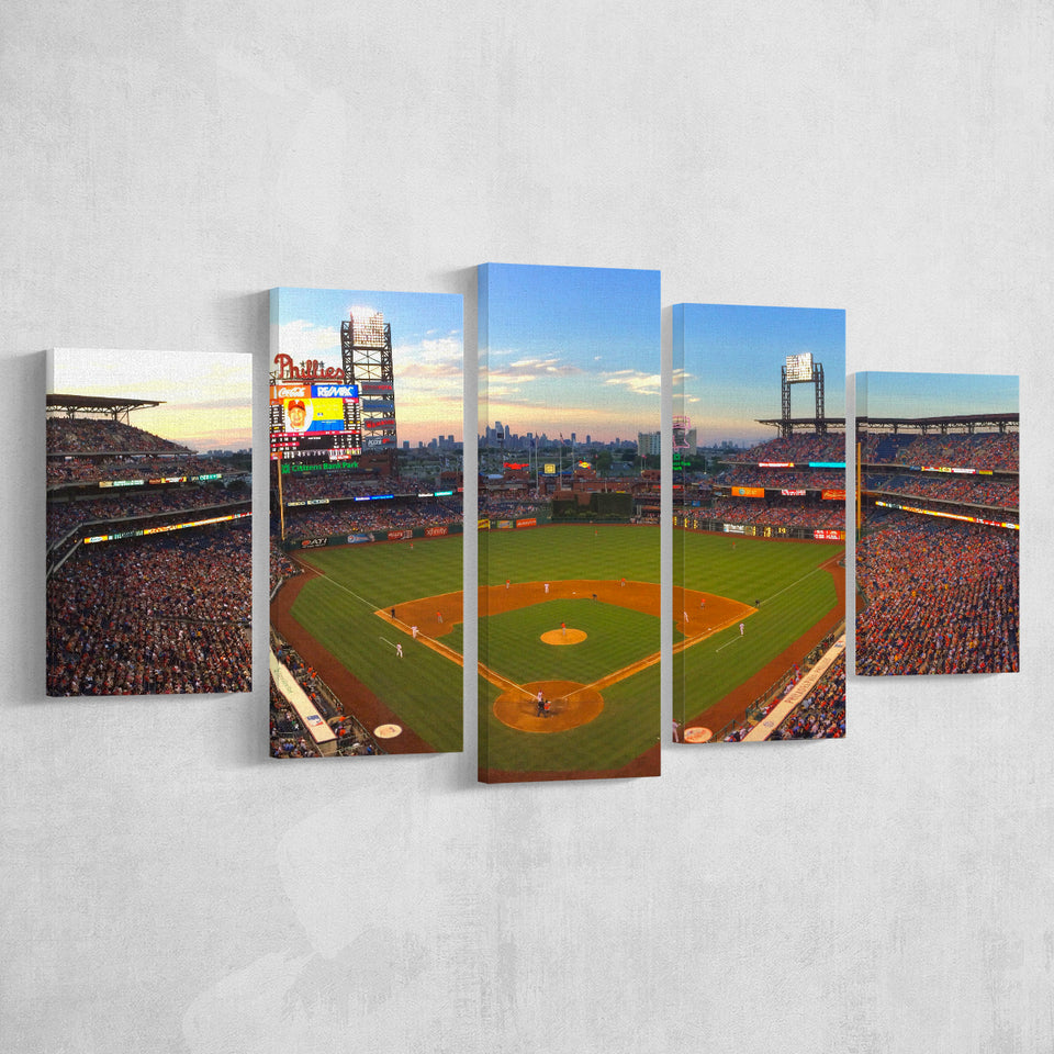 Citizens Bank Park, Stadium Canvas, Sport Art, Large Canvas,V1 Multi Panels, Canvas Prints Wall Art Decor