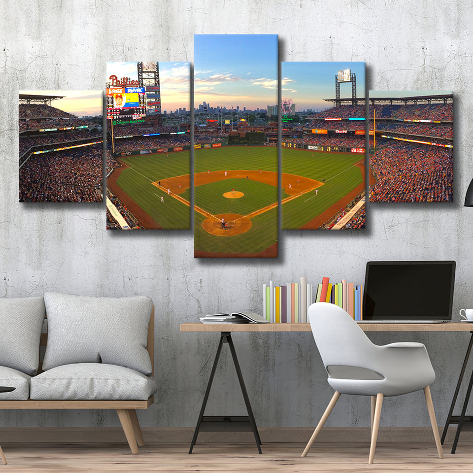 Citizens Bank Park, Stadium Canvas, Sport Art, Large Canvas,V1 Multi Panels, Canvas Prints Wall Art Decor