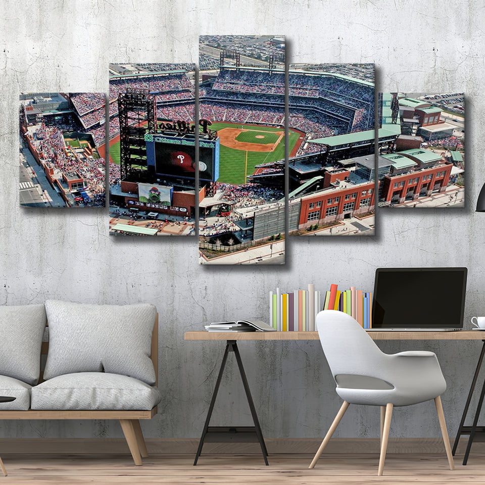Citizens Bank Park, Stadium Canvas, Sport Art, Large Canvas, Multi Panels, Canvas Prints Wall Art Decor