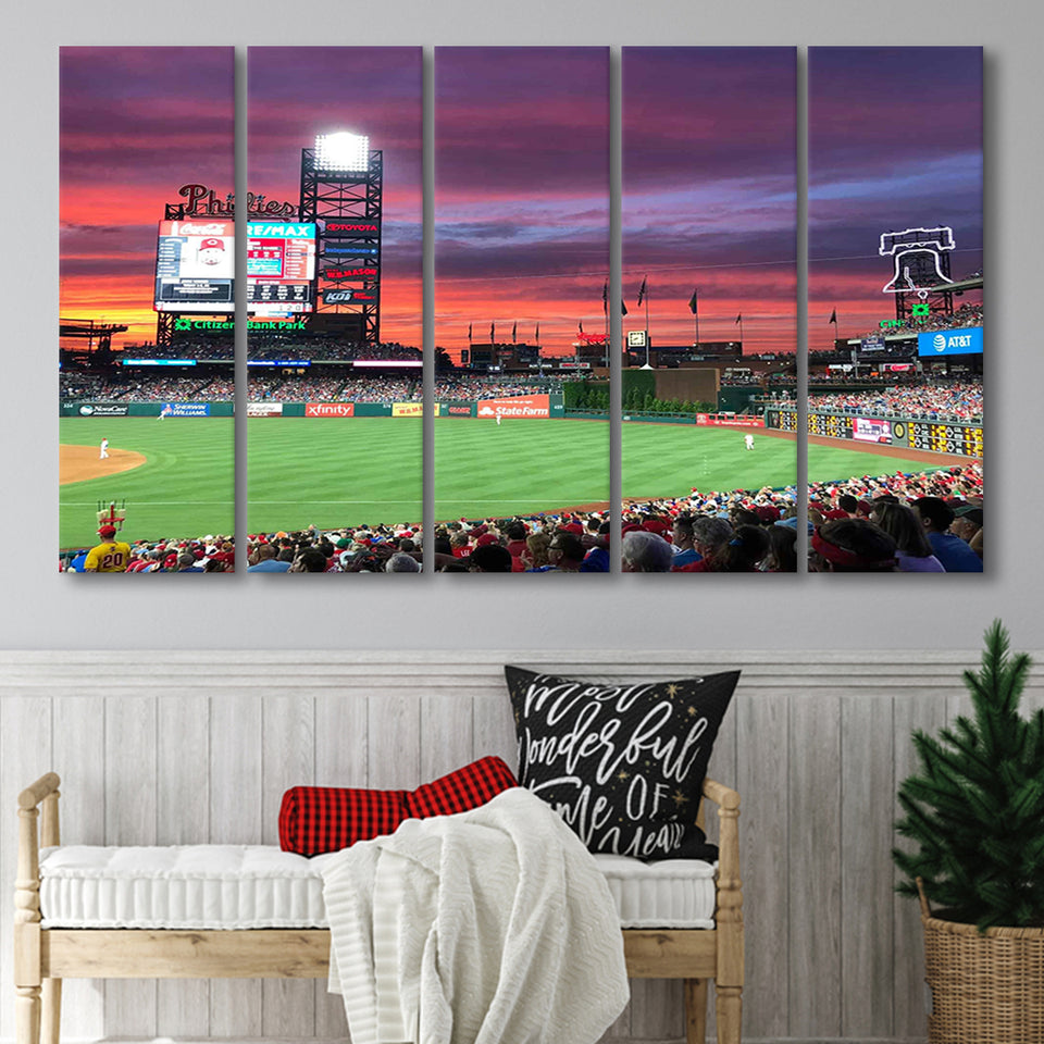 Citizens Bank Park Stadium, Stadium Canvas, Sport Art, Gift for him, Multi Panels B, Canvas Prints Wall Art Decor