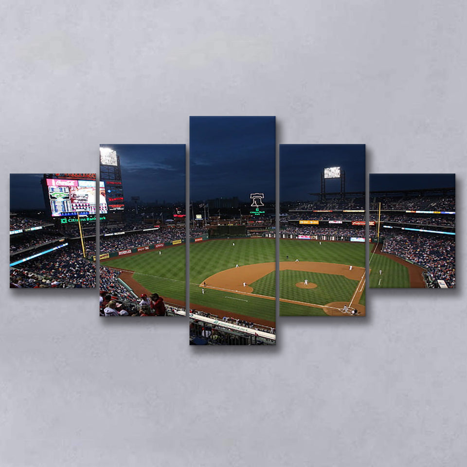 Citizens Bank Park at Night, Stadium Canvas, Sport Art, Large Canvas, Multi Panels, Canvas Prints Wall Art Decor