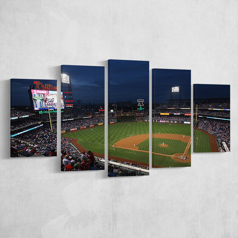 Citizens Bank Park at Night, Stadium Canvas, Sport Art, Large Canvas, Multi Panels, Canvas Prints Wall Art Decor