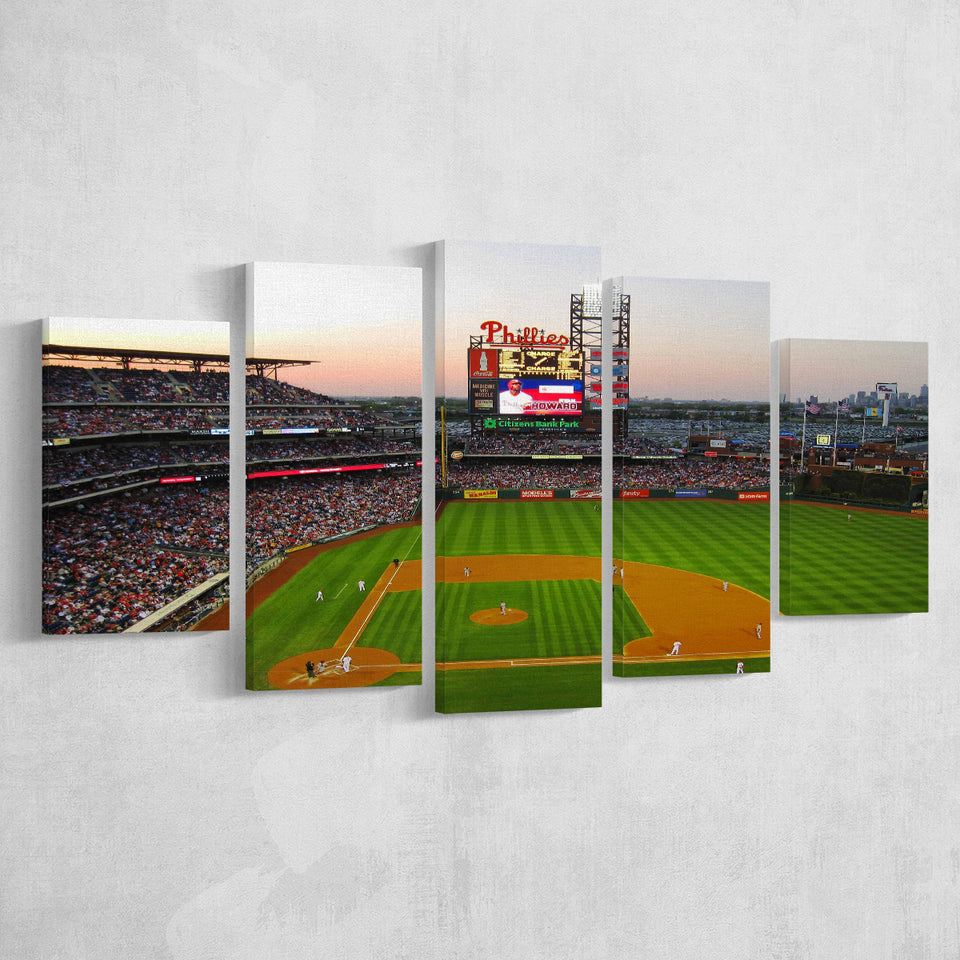 Citizens Bank Park in Philadelphia, Stadium Canvas, Sport Art, Large Canvas, Multi Panels, Canvas Prints Wall Art Decor