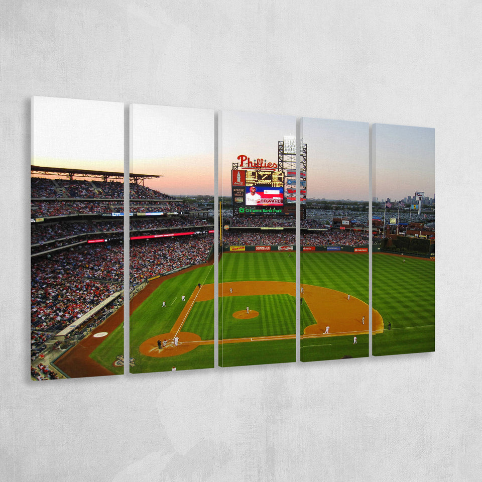 Citizens Bank Park in Philadelphia, Stadium Canvas, Sport Art, Gift for him, Multi Panels B, Canvas Prints Wall Art Decor