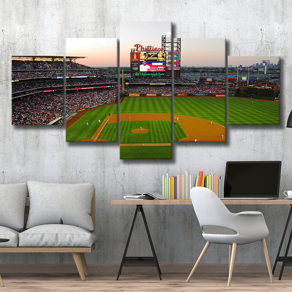 Citizens Bank Park in Philadelphia, Stadium Canvas, Sport Art, Large Canvas, Multi Panels, Canvas Prints Wall Art Decor