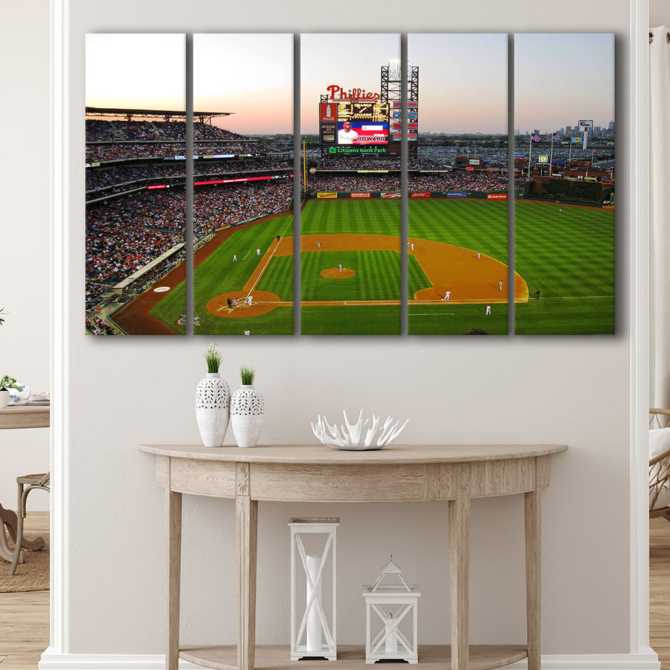 Citizens Bank Park in Philadelphia, Stadium Canvas, Sport Art, Gift for him, Multi Panels B, Canvas Prints Wall Art Decor