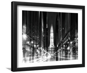 City Hall - Philadelphia-Black and white art, Art print,Plexiglass Cover
