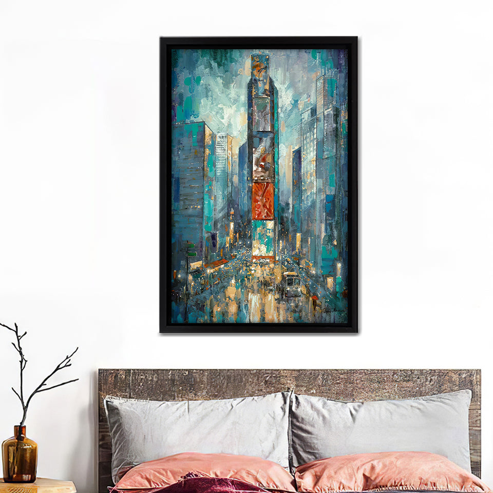 City Of Lights  Framed Canvas Wall Art - Framed Prints, Prints for Sale, Canvas Painting