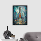 City Of Lights  Framed Canvas Wall Art - Framed Prints, Prints for Sale, Canvas Painting