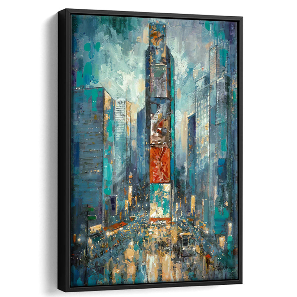 City Of Lights  Framed Canvas Wall Art - Framed Prints, Prints for Sale, Canvas Painting