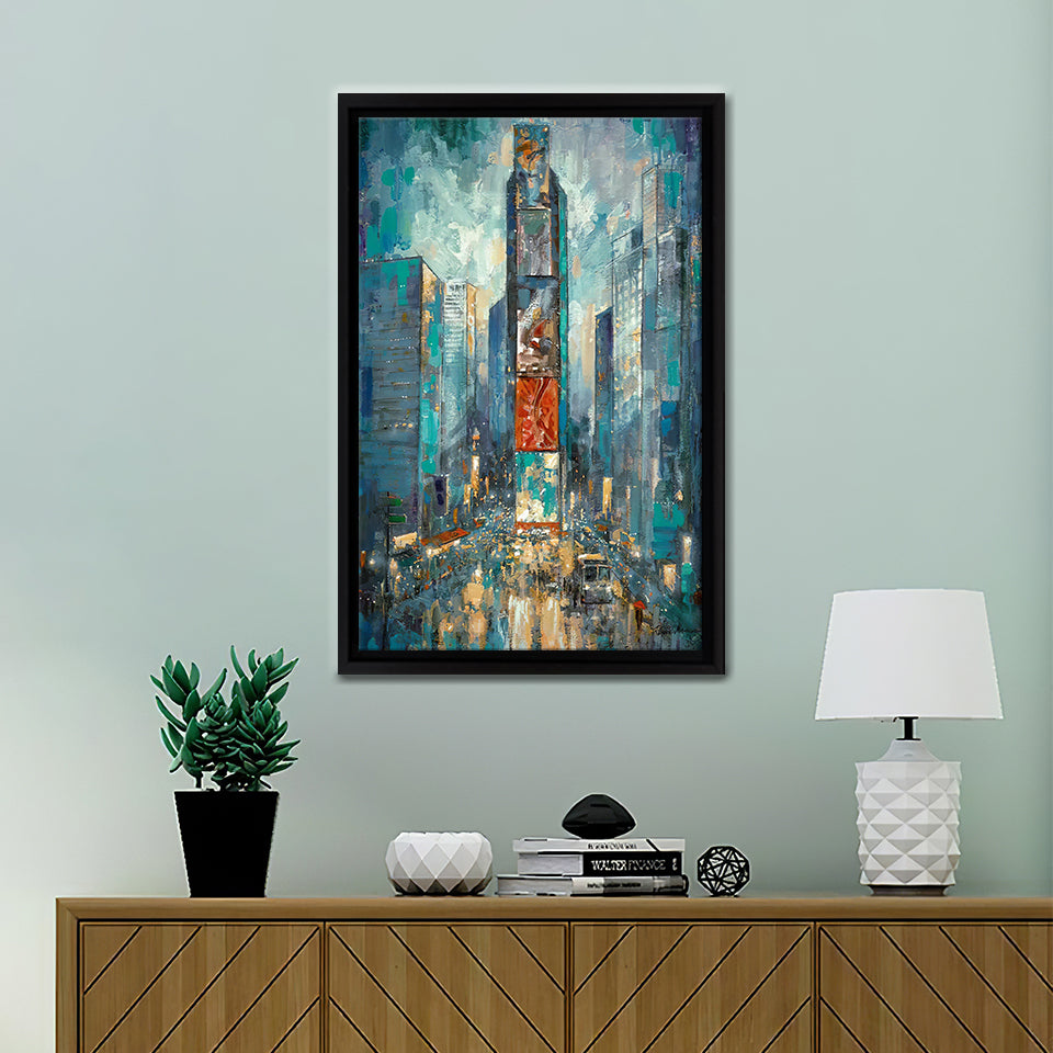 City Of Lights  Framed Canvas Wall Art - Framed Prints, Prints for Sale, Canvas Painting