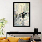 City In The Rain Framed Art Prints - Framed Prints, Prints for Sale, Painting Prints