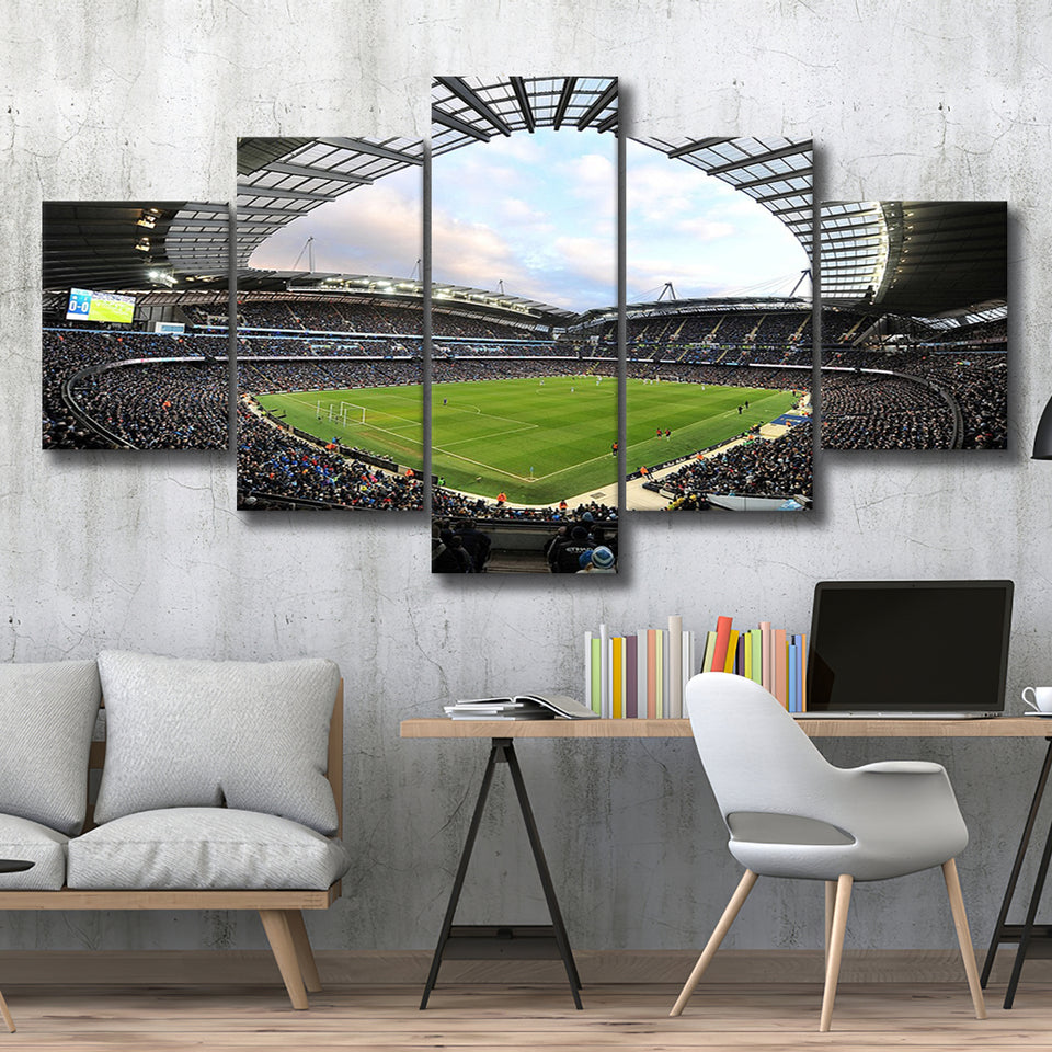 City of Manchester Stadium, Stadium Canvas, Sport Art, Large Canvas, Multi Panels, Canvas Prints Wall Art Decor