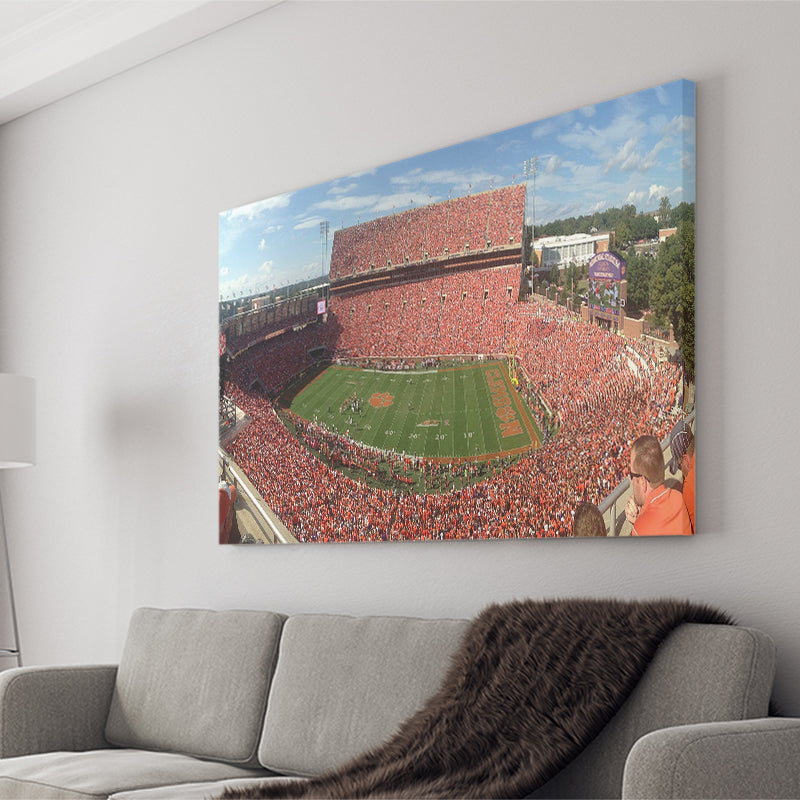 Clemson Memorial Stadium Canvas Prints Clemson Tigers Wall Art,Sport Stadium Art Prints, Fan Gift, Wall Decor