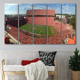 Clemson Memorial Stadium Canvas Prints Clemson Tigers Wall Art,Multi Panels B,Sport Stadium Art Prints, Fan Gift