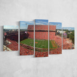 Clemson Memorial Stadium Canvas Prints Clemson Tigers Wall Art,Multi Panels,Sport Stadium Art Prints, Fan Gift