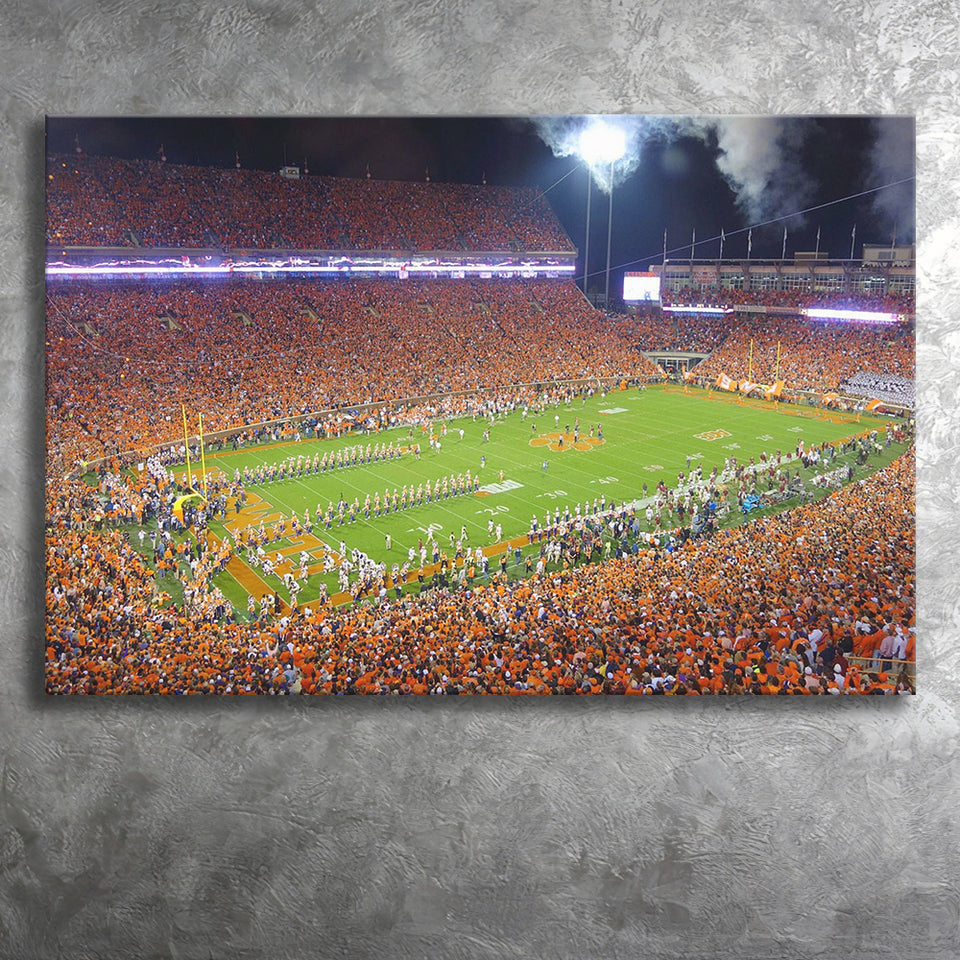 Clemson Tigers Stadium Canvas Prints Clemson Memorial Stadium Wall Art,Sport Stadium Art Prints, Fan Gift, Wall Decor