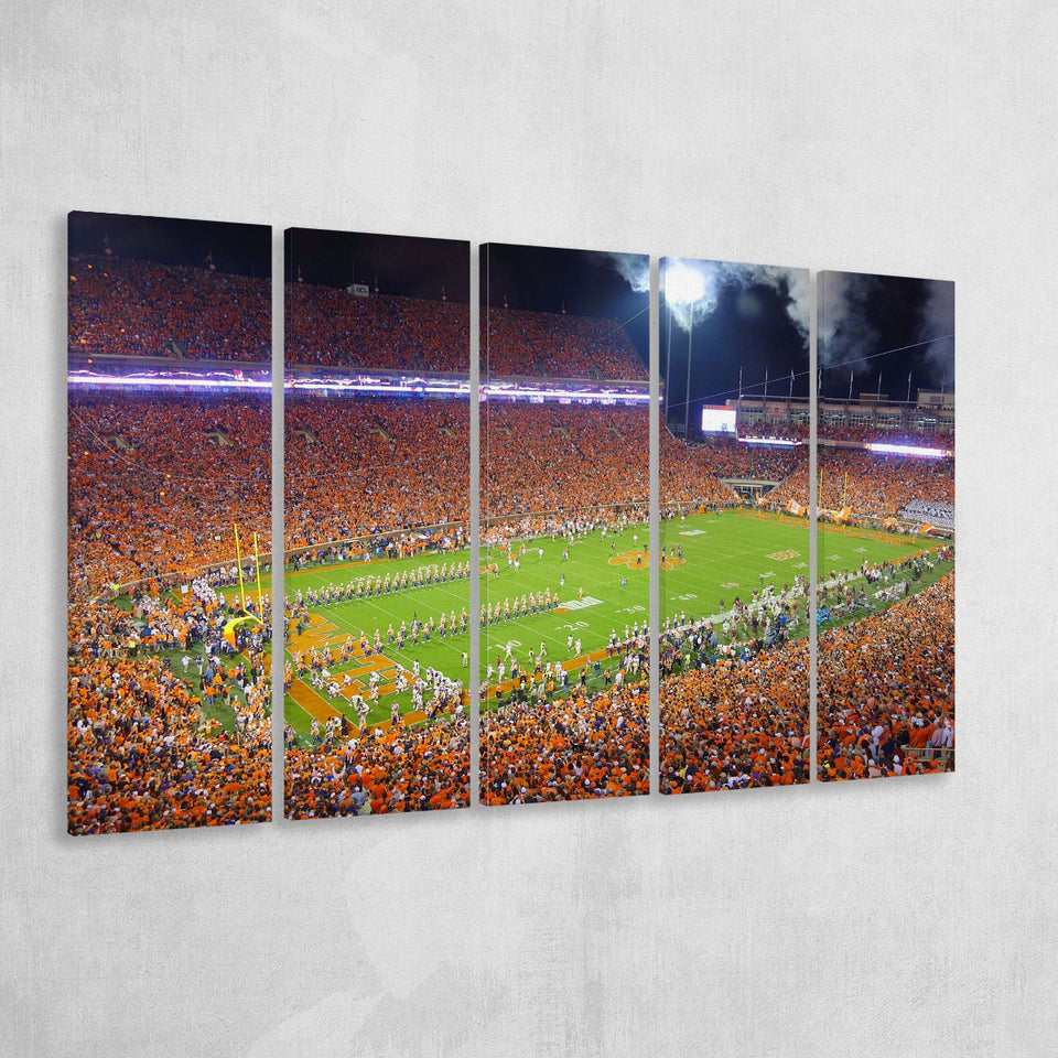 Clemson Tigers Stadium Canvas Prints Clemson Memorial Stadium Wall Art,Multi Panels B,Sport Stadium Art Prints, Fan Gift