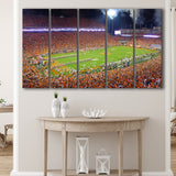 Clemson Tigers Stadium Canvas Prints Clemson Memorial Stadium Wall Art,Multi Panels B,Sport Stadium Art Prints, Fan Gift