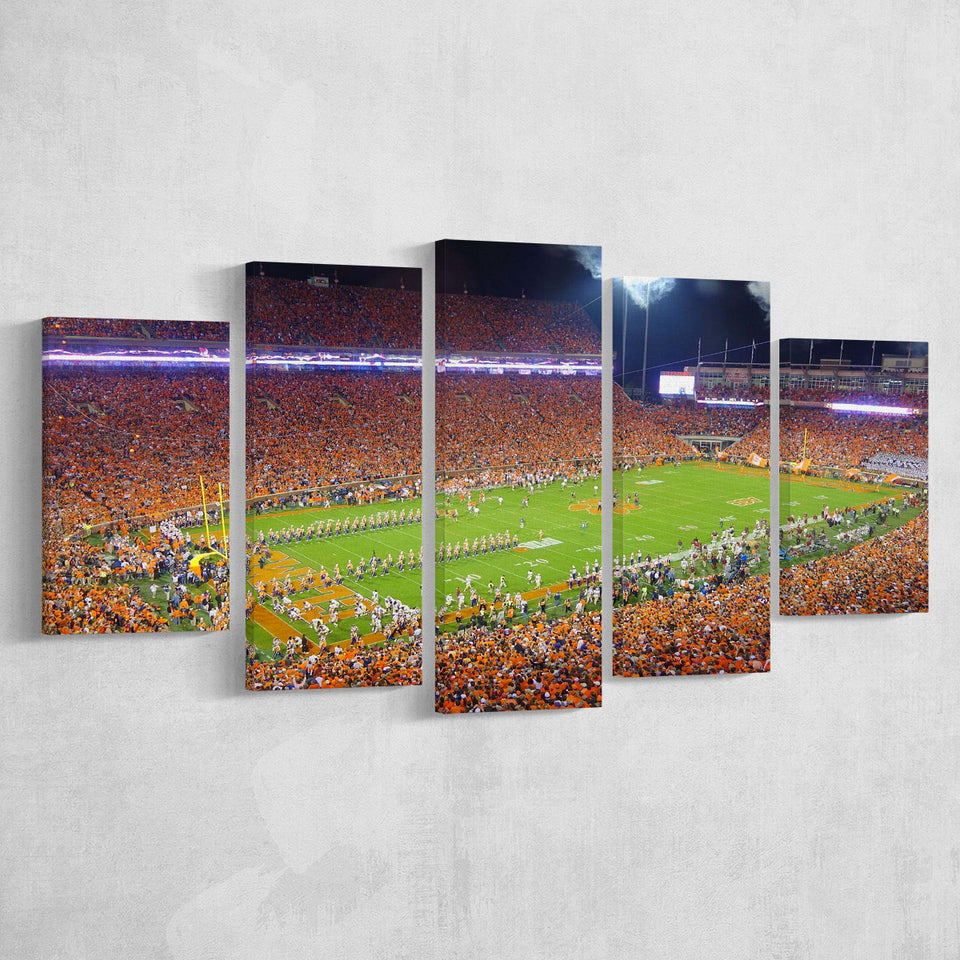 Clemson Tigers Stadium Canvas Prints Clemson Memorial Stadium Wall Art,Multi Panels,Sport Stadium Art Prints, Fan Gift