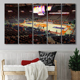 Clemson Tigers Stadium Canvas Prints Littlejohn Coliseum Wall Art Basketball,Multi Panels B,Sport Stadium Art Prints, Fan Gift