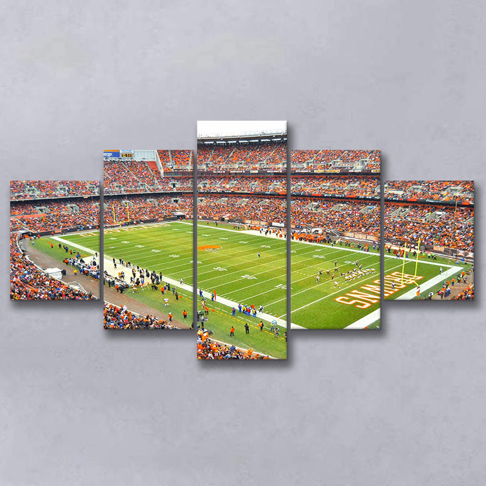 Cleveland Browns Stadium Canvas Prints First Energy Stadium Wall Art,Multi Panels,Sport Stadium Art Prints, Fan Gift