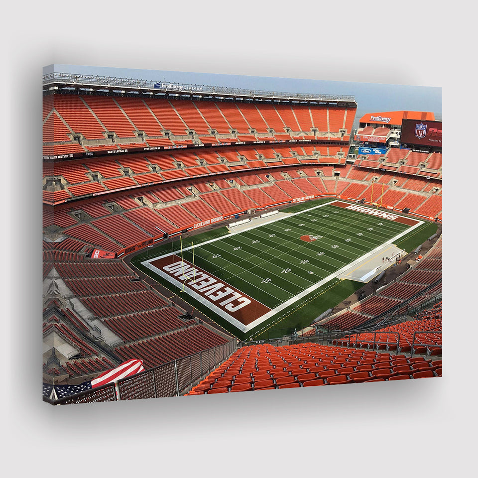 Cleveland Browns Stadium Canvas Prints First Energy Stadium Wall Art V1,Sport Stadium Art Prints, Fan Gift, Wall Decor