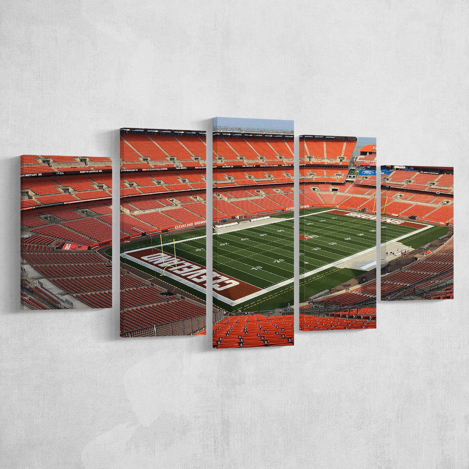 Cleveland Browns Stadium Canvas Prints First Energy Stadium Wall Art V1,Multi Panels,Sport Stadium Art Prints, Fan Gift