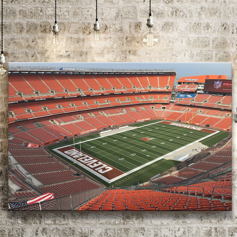Cleveland Browns Stadium Canvas Prints First Energy Stadium Wall Art V1,Sport Stadium Art Prints, Fan Gift, Wall Decor
