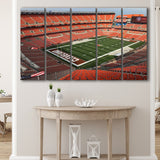Cleveland Browns Stadium Canvas Prints First Energy Stadium Wall Art V1,Multi Panels B,Sport Stadium Art Prints, Fan Gift