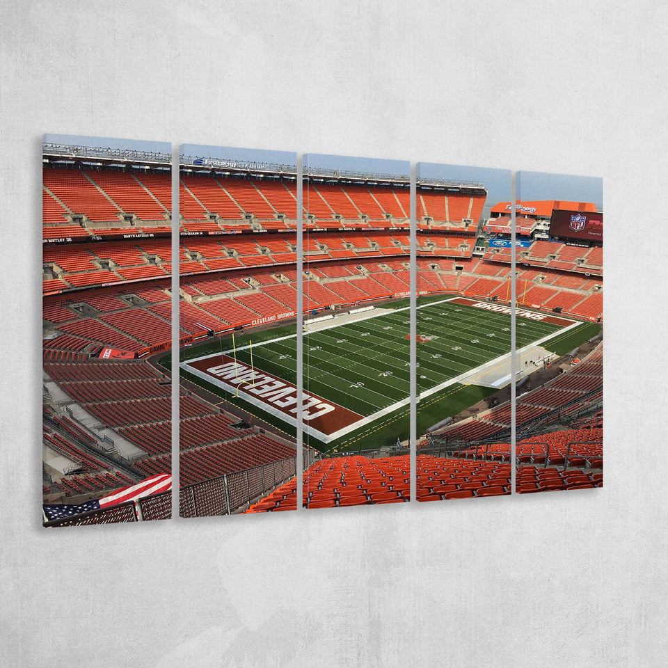 Cleveland Browns Stadium Canvas Prints First Energy Stadium Wall Art V1,Multi Panels B,Sport Stadium Art Prints, Fan Gift