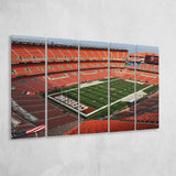 Cleveland Browns Stadium Canvas Prints First Energy Stadium Wall Art V1,Multi Panels B,Sport Stadium Art Prints, Fan Gift