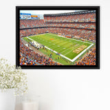 Cleveland Browns Stadium Framed Canvas Prints First Energy Stadium Wall Art,Sport Stadium Art Prints, Fan Gift