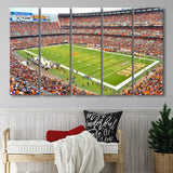 Cleveland Browns Stadium Canvas Prints First Energy Stadium Wall Art,Multi Panels B,Sport Stadium Art Prints, Fan Gift