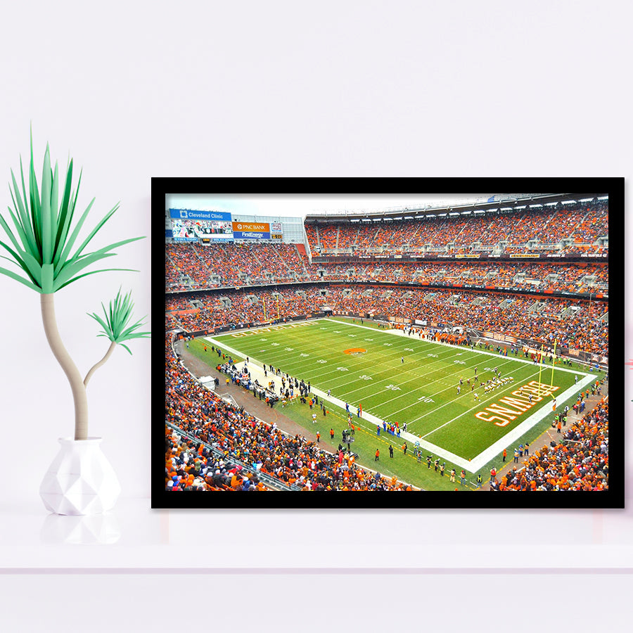 Cleveland Browns Stadium Art Prints First Energy Stadium Wall Art,Sport Stadium Art Prints, Fan Gift, Wall Decor