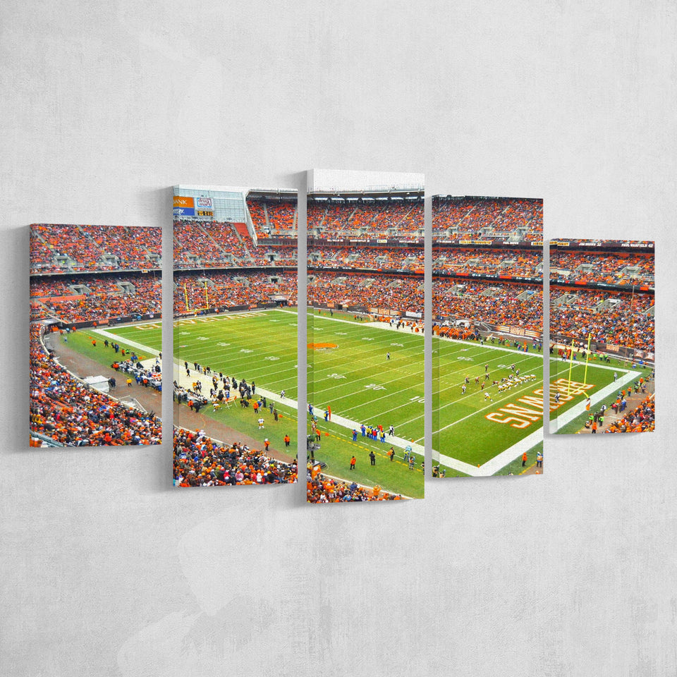 Cleveland Browns Stadium Canvas Prints First Energy Stadium Wall Art,Multi Panels,Sport Stadium Art Prints, Fan Gift